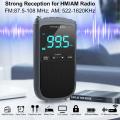 Mini AM/FM Portable Radios Pocket Receiver Stereo Speaker Rechargeable Radio with Alarm Clock for Outdoor Weather Broadcast. 