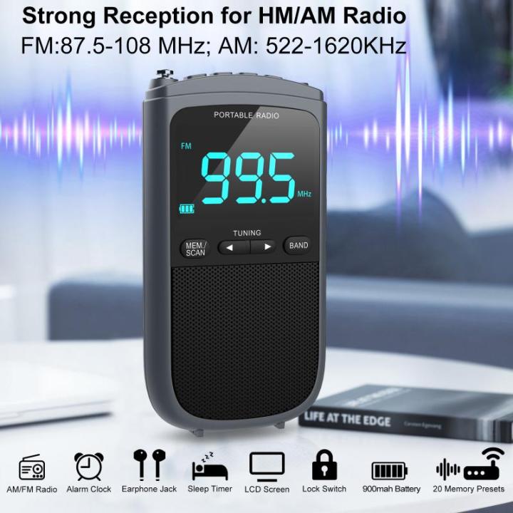 Mini%20AM/FM%20Portable%20Radios%20Pocket%20Receiver%20Stereo%20Speaker%20Rechargeable%20Radio%20with%20Alarm%20Clock%20for%20Outdoor%20Weather%20Broadcast%20-%20Image%202