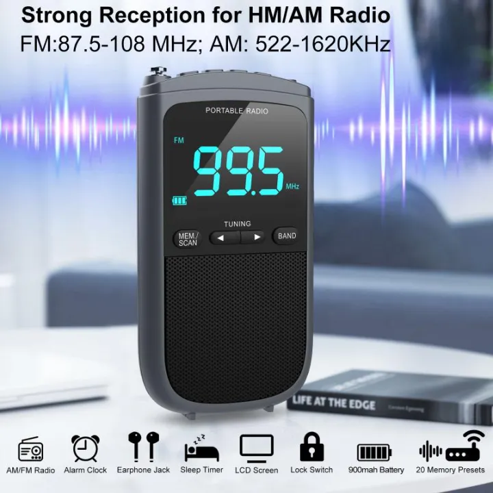 Mini%20AM/FM%20Portable%20Radios%20Pocket%20Receiver%20Stereo%20Speaker%20Rechargeable%20Radio%20with%20Alarm%20Clock%20for%20Outdoor%20Weather%20Broadcast%20-%20Image%202