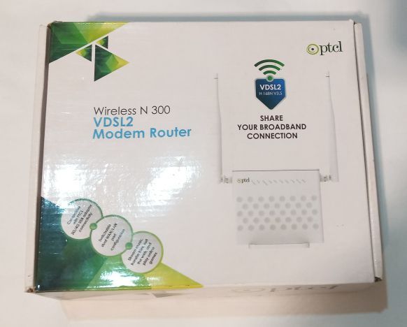 ptcl wireless zte N300 vdsl2 Adsl 2 modem router box pack Zte router