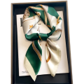 Neckerchief Female Luxury Square Scarf for Women Silk Feeling Shawl Satin Hijab Fashion Wraps Hair Bands Ribbon Headband Bandann.