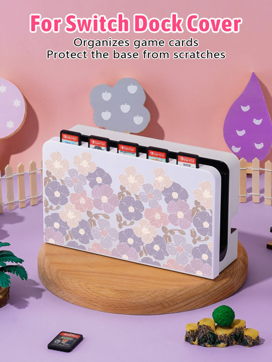Flowers%20Protective%20Cover%20For%20Nintendo%20Switch%20Charging%20Dock%20Station%20Decorative%20Replacement%20Front%20Plate%20Case%20Accessories%20-%20Image%203
