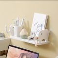 Wall Mounted Elephant Designed Floating Shelves  White. 