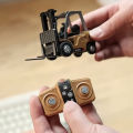 2.4G Tabletop RC Forklift Engineering Vehicle 1/64 Mini Remote Control Alloy Forklift Desktop Toys Model  for Boys. 