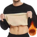 Winter Men Lamb Fleece Sweatshirt Solid Color Warm Round Neck Long Sleeve Men Thermal Underwear Top Velvet Thicken Top.