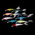 10pcs Larser Minnow Fishing Lures Set Catch Bass Faster with Feather Hook Artificial Bait Crankbait 9cm/7g.