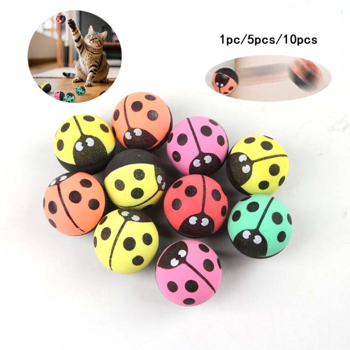 Insect Bouncing Ball Cat Toy High Elasticity  Interactive Chase Rolling Ball For Kitten Cat Toy Accessories