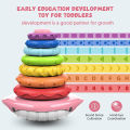 Montessori Rainbow Whale Bell Bath Baby Toy, Early Learning Stacking Roly-Poly Floating Toys, Birthday   for Kids. 