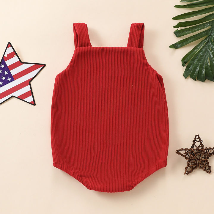 Summer%20neutral%20infants%20and%20toddlers%20neutral%20male%20and%20female%20infants%20independent%20corduroy%20independent%20day%20suspenders%20Romper%20-%20Image%203