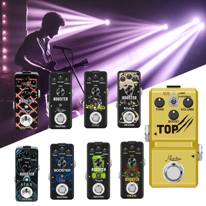 Rowin Boost Guitar Pedal Booster Effects Roikiyo Choice Pedales guitarra Bass PREAMP Mini Box For Pedalboard True Bypass