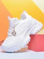 Women's platform increase 6CM white high heels outdoor four seasons fashion casual sports shoes summer platform sandals. 