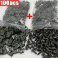 Car Metal Screw Clips Mixed Set U-Type Fastener Clip with Screw Anti-rust Fender Bumper Protection Buckle Iron Sheet Screw Amagi. 