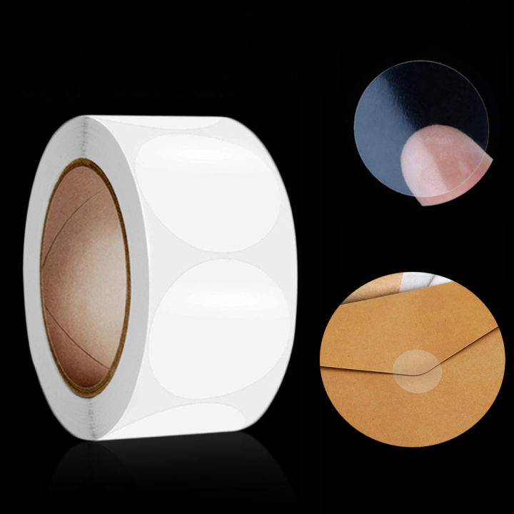 Sealing Sticker Rentangular 500Pcs/Roll 1 Inch Round Dot Sealing Stickers Transparent Packaging ...