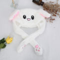 60cm Rabbit Airbag Hat Spring And Autumn New Cartoon Funny Airbag Plush Rabbit Ear Moving Hat. 