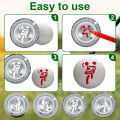 4Pcs Creative Funny Golf Ball Marker Stencil Stainless Steel Golf Ball Marker Custom Tool for DIY Accessories Golf Supplies.