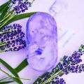 "Ivory Whisper with Royal Plum Marble Lavender/ Purple Oval Tray". 