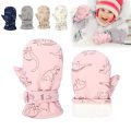 Waterproof Windproof Skiing Snow Gloves For Kids Toddler Cartoon Dinosaur Print Thickened Fleece Warm Winter Baby Gloves. 