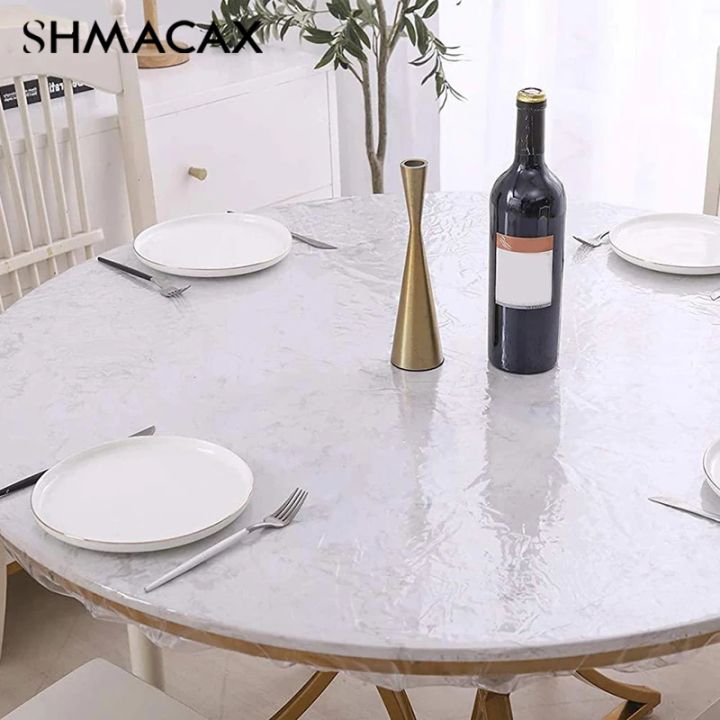 10pcs%20Fitted%20Round%20Tablecloth%20Transparent%20Waterproof%20Oil-Proof%20Table%20Cover%20Protector%20Cloth%20Dinning%20Table%20Table%20Covers%20Home%20-%20Image%204