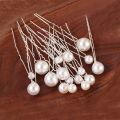 Women U-shaped Pin Metal Barrette Clip Hairpins Simulated Pearl Bridal Tiara Hair Accessories Wedding Hairstyle Design Tools.