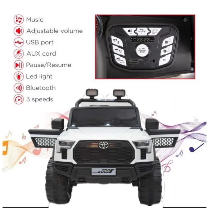 TOYOTA%2012V%20Electric%20Ride%20On%20Jeep%20For%20Kids%20with%20Remote%20Control%201-6%20Yrs%20Jeep%20Battery%20Operated%20Ride%20On%20MP3/Bluethooth/LED%20Light/Parental%20Remote%20Control%20for%20Ages%203-8%20(White,Black)%20-%20Image%206