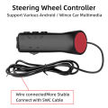 Universal Car Steering Wheel Buttons Multi-functional Remote Controller Car Audio GPS Navigation DVD Android Wired Control 7-Key. 