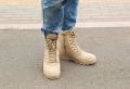 Tactical Boots Combat Swat and Tactical Shoes Camel / Khaki Long Shoes, Swat Original Hiking, army long Duty Boot. 