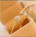 Fashion Dual Heart Adjustable Golden Braclet For Girls By BSM. 