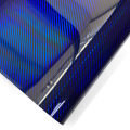 Laser Blue Carbon Fiber Car Stickers Glossy Holographic Color Change Film Self-Adhesive Vinyl Car Wrap Cover Air Release Foil. 