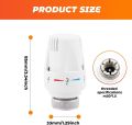 Thermostat Head Radiator Valve, Radiator Thermostat with Zero Position, Radiator Valve Replacement Head for Thread M 30 x 1.5, Radiator Valve Heads for Kitchen Sink, Toilet, Bathroom (White). 