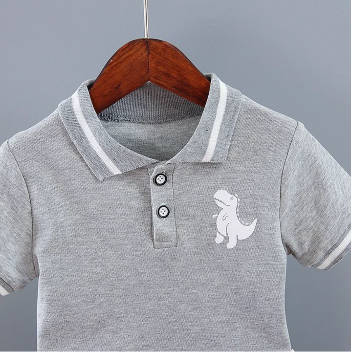 Infant%20Baby%20Boy%20Sets%20Summer%20Clothing%20Casual%20Sport%20Suit%20POLO%20Shirt%20+%20Shorts%202Pcs%20Set%20Boys%20Kids%20Grey%20Dinosaur%20Print%20Tracksuit%20-%20Image%203