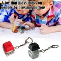 Electric Shock Prank Button Toy that plays tricks on people by pressing buttons Realistic Touch Keychain Pendant Stress Relief. 