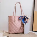 Large Capacity Lingge Embroidered BagTrendy Simple Scarf Tote Bag Southeast Asia Hot Selling One Shoulder Bucket Bag bags. 