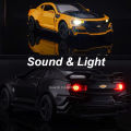 1:32 Scale Camaro Alloy Diecast Model Sports Car Toy Sound Light Doors Opened Police Vehicles Toys for Child Birthday Gifts. 
