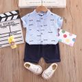 New Design Summer Collection Cotton And Casual Shirt And Short Pant For Kids Baby Boys And Baby  Girls Round Neck Short Sleeves Tee Tops Clothes Set's Dresses Outfit Suit For Unisexual T-shirt And Niker Kids Clothes Sets Jannat Store. 