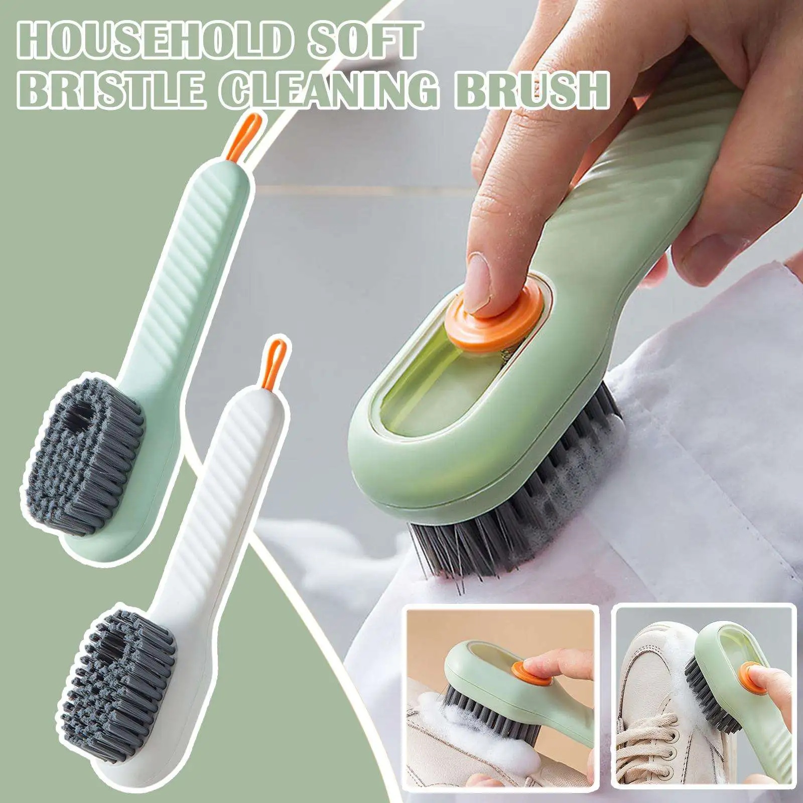 Multifunction Long Handle Liquid Shoe Brush cleaning Brush for Clothes Shoe Clothing washing Household Cleaning tools