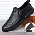 Mens PU Leather Loafers Non Slip Walking Flats Breathable Outdoor Slip on Casual Shoes for Male Work Office Driving Sneakers2. 