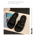 Women's Summer Outdoor Sandals Soft Bottom Flat Slippers Beach Casual Fashion Crystal Pad PVC Material Breathable Slip-On Shoes. 