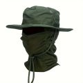 Boonie Cap Balaclava Hat Suit Foldable Soft Hat Outdoor Hunting Fishing Wide Brimmed Hat Sunscreen Caps.