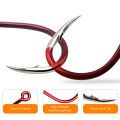 ZYZHE 8-35Pcs/Bag Red Fishing Hooks 16 Sizes Triangular Hook Tip Offset Barbed Sea Fishhook Circle Fishing Hooks Tackle.