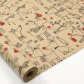 1 Roll Christmas Wrapping Paper - Cute Deer Design, Planners And Brokers, Suitable for Presents, Handmade Gifts, Gift Wrapping.