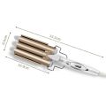 Geemy 3 barrels Curler/curling iron/curling wands/ crimper/waver/Hair curler professional eidition. 