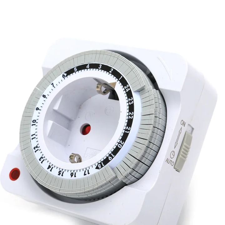 EU Plug 24 Hour Mechanical Timer Switch Socket Indoor Automatic Power ...