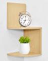 Corner Wall Mount Shelf 2 Tier Wall Mounted Corner Shelves Corner Shelves Bookshelf Zig Zag style. 