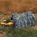 Lightweight Plastic Aquarium Rock Cave Decor Realistic Design with Greenery Ideal for Aquatic Pets Creates Natural Habitat Safe.
