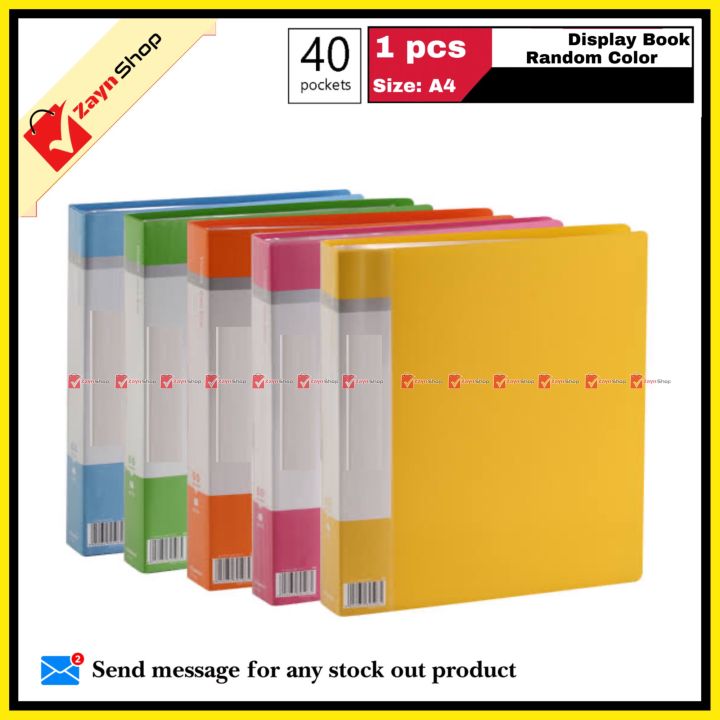 Display Book 40 Pocket Thin Plastic File Folder Display Presentation ...