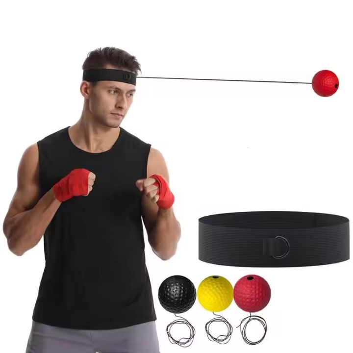 Elastic%20Headband%20And%20Black%20Light%20Ball%20Headband%20Style%20Boxing%20Speed%20Ball%20For%20Adult%20Children's%20Sports%20Rebound%20Reaction%20Balls%20-%20Image%202