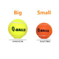 4Pcs/Set Dog Toy Q-MONSTER Thick Walled Natural  Squeak Chew Balls for Dogs Tennis Interactive Bouncy Balls for Training. 