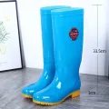 High Rain Shoes Non-slip Rubber Shoes in Spring and Autumn Rainy Rain Boots Tendon Sole High Shell Cold Warm Non-slip. 