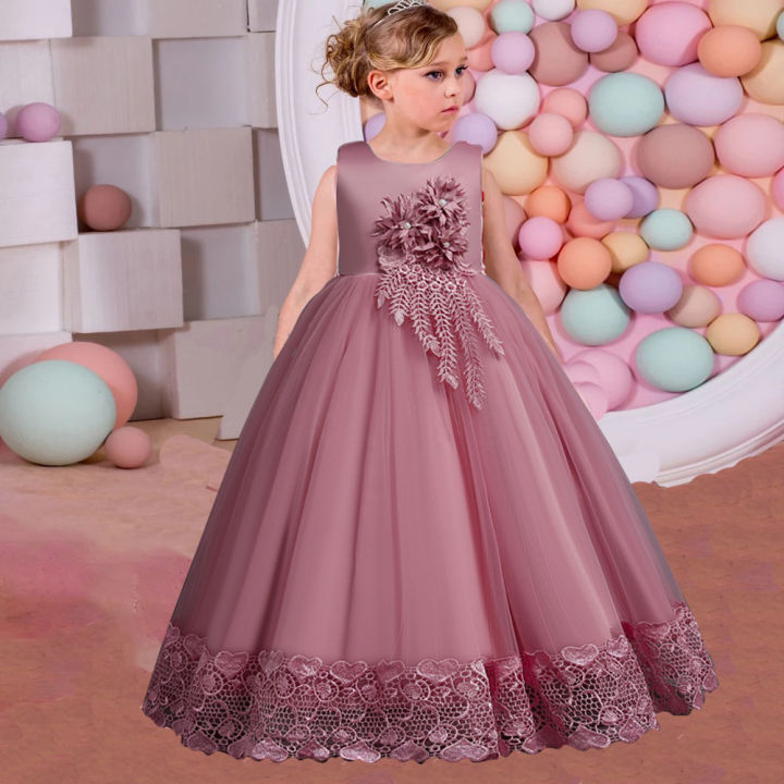 3 year old girl birthday dress Daraz Princess For Spring And Autumn New Girl Dress Bow Bubble Sleeves Sweet free dressing blue Buy Women's Clothing Green Color:M-Mist Blue