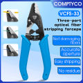 VCFS-33 Three-port Fiber Optical Stripper/ Pliers/ Wire strippers FTTH Tools Optical Fiber Stripping Pliers. 